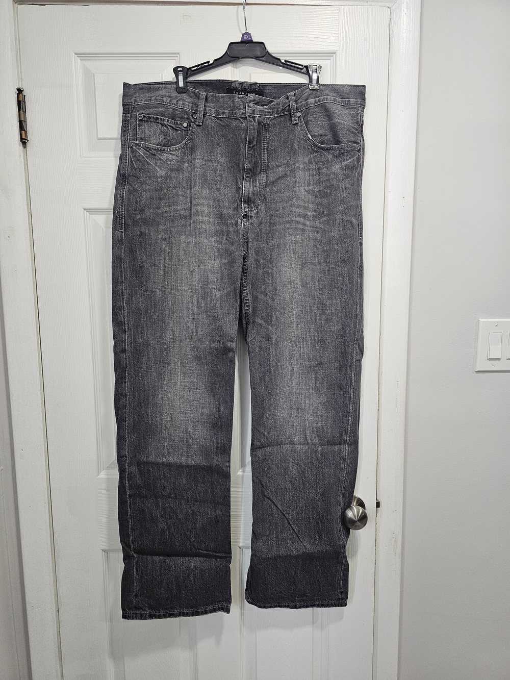 Sean John Men's Black Gray Straight Jeans
